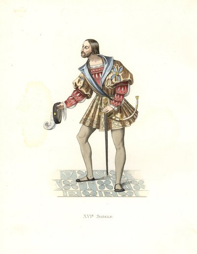Nádvoří Františka I. (1494-1547) od Edmond Lechevallier Chevignard