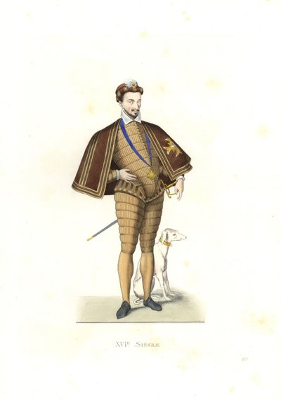 Francouzský král Jindřich III od Edmond Lechevallier Chevignard