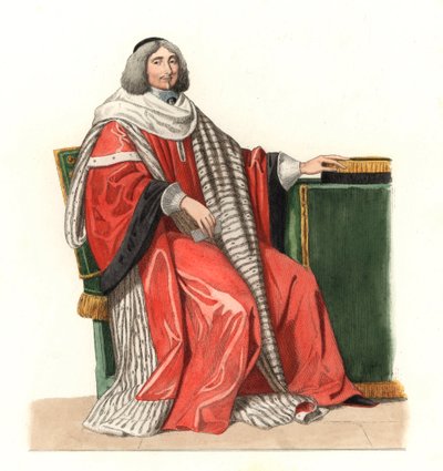 Jean Antoine de Mesme (1661-1723), pán z Irvalu, hrabě z Avaux, francouzský magistrát 17. století, po malbě z roku 1653, od Philippa de Champaigne (1602-1674) - Litografie podle ilustrace Edmonda Lechevalliera-Chevignarda ( 1825-1902), výpis od Edmond Lechevallier Chevignard