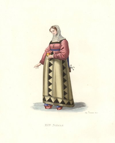 Žena z Burgosu, Španělsko od Edmond Lechevallier Chevignard