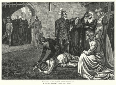 The Bridal Of Malahide (rytina) od Edmund Blair (after) Leighton