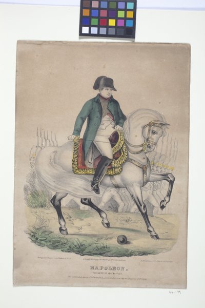 Napoleon - Hrdina 100 bitev (ručně kolorovaná litografie) od Edmund Burke Kellogg