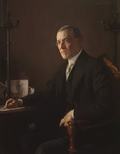 Woodrow Wilson (1856-1924) 1920-21 (olej na plátně) od Edmund Charles Tarbell