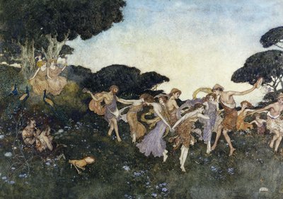 Scéna z Bouře od Edmund Dulac