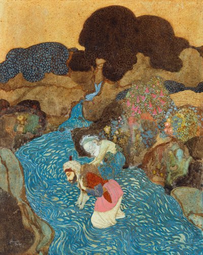 Sindibád námořník a mořský stařec od Edmund Dulac