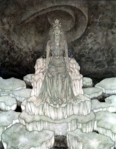 "Sněhová královna": Sněhová královna v Majeste od Edmund Dulac