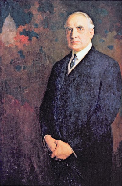Warren G. Harding (1865-1923) (barevné lito) od Edmund Hodgson Smart