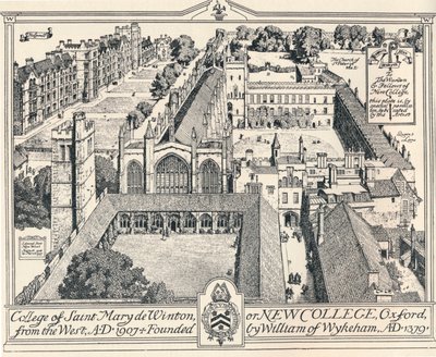 New College, Oxford, c1905 od Edmund Hort New