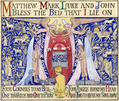 Matthew, Mark, Luke & John, cca 1935 (kvaš na papíře) od Edmund Hunter