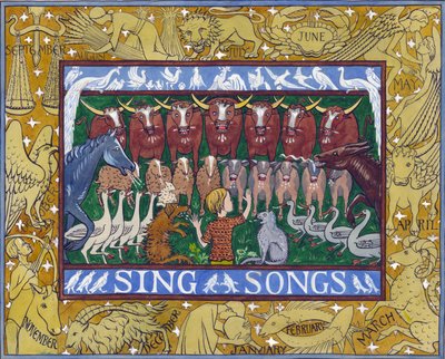 Sing Songs, cca 1935 (kvaš na papíře) od Edmund Hunter