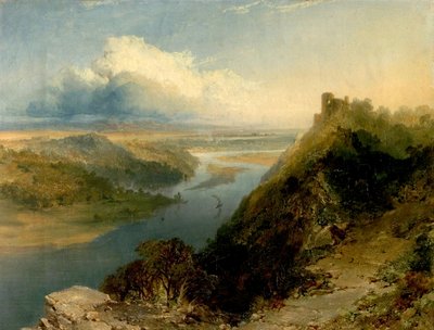 Arundel Castle, West Sussex a Stream, 1855 od Edmund John Niemann