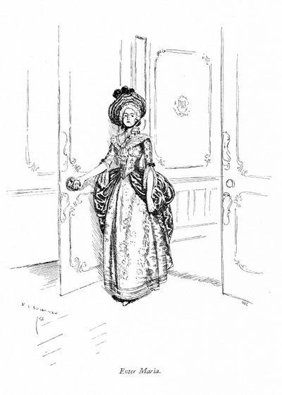 Ilustrace k Sheridanově Škole skandálu (rytina) od Edmund Joseph (after) Sullivan