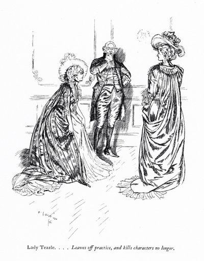 Ilustrace k Sheridanově Škole skandálu (rytina) od Edmund Joseph (after) Sullivan