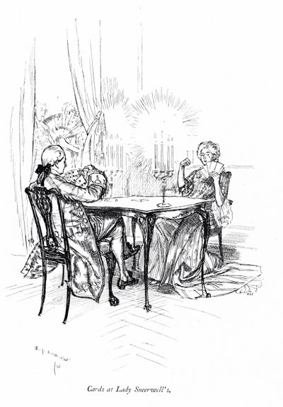 Ilustrace k Sheridanově Škole skandálu (rytina) od Edmund Joseph (after) Sullivan