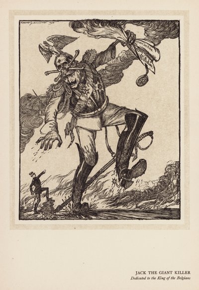 Kaiserův věnec: Jack the Giant Killer (litografie) od Edmund Joseph (after) Sullivan