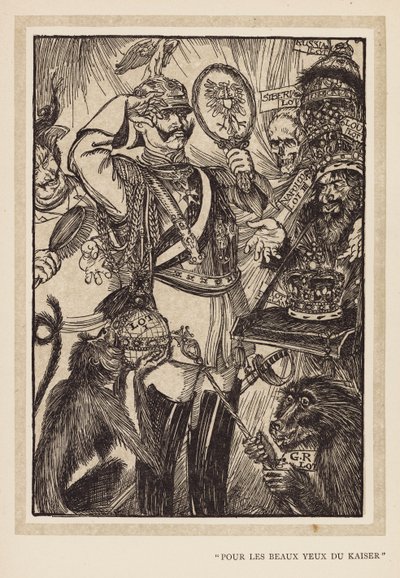 Císařský věnec: "Pour Les Beaux Yeux Du Kaiser" (litografie) od Edmund Joseph (after) Sullivan