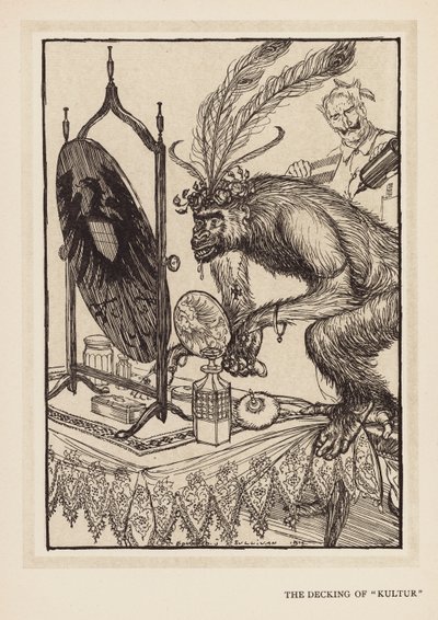 Kaiserův věnec: Palubní deska "Kultur" (litografie) od Edmund Joseph (after) Sullivan