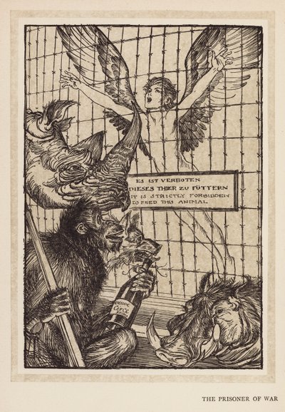 Kaiserův věnec: Válečný zajatec (litografie) od Edmund Joseph (after) Sullivan