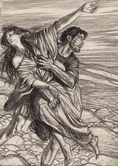 William Shakespeare: (litografie) od Edmund Joseph (after) Sullivan
