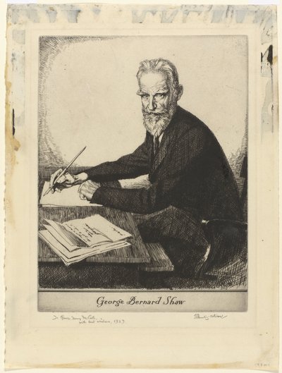 Portrét van George Bernard Shaw George Bernard Shaw (titul na objektu) od Edmund Joseph Sullivan (signed by artist)