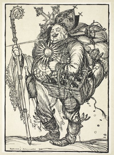 Herr Michel ADC korunnímu princi při návratu ze zaslíbené země, ilustrace z knihy The Kaiser