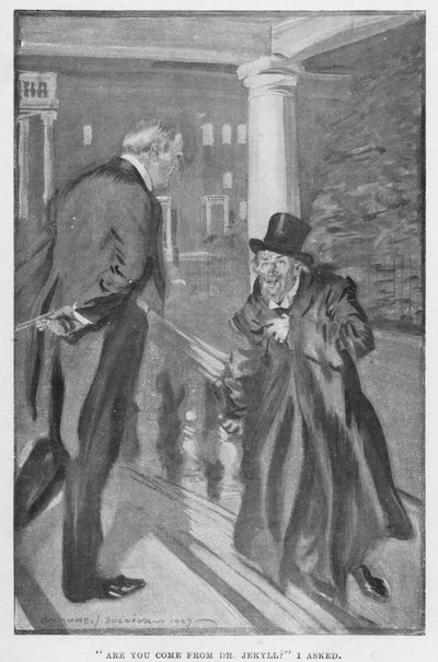 Ilustrace pro Dr. Jekylla a pana Hyda od R L Stevensona od Edmund Joseph Sullivan