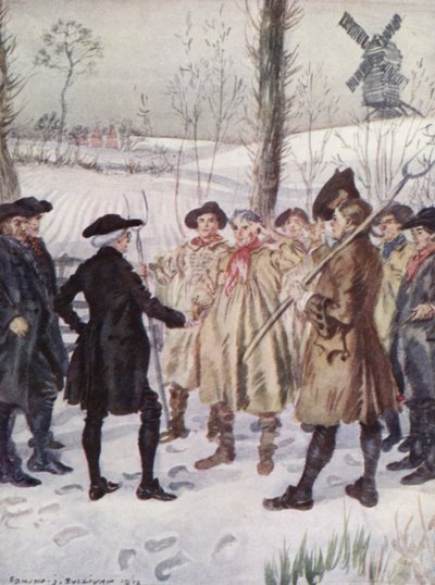 Ilustrace k Vicar of Wakefield od Olivera Goldsmitha (barevné lito) od Edmund Joseph Sullivan