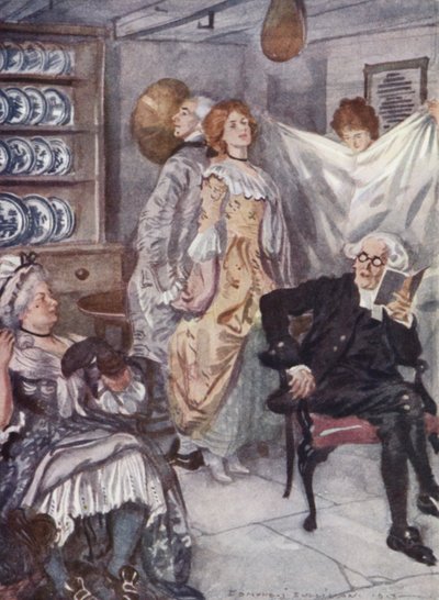 Ilustrace k Vicar of Wakefield od Olivera Goldsmitha (barevné lito) od Edmund Joseph Sullivan