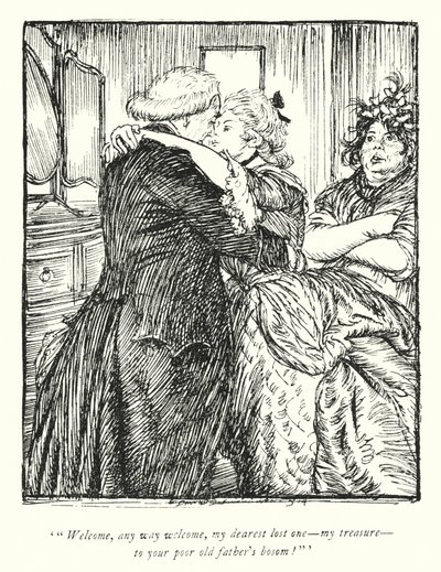 Ilustrace k Vicar of Wakefield od Olivera Goldsmitha (litho) od Edmund Joseph Sullivan