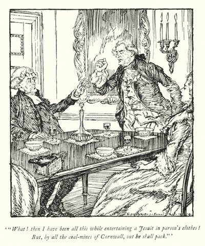 Ilustrace k Vicar of Wakefield od Olivera Goldsmitha (litho) od Edmund Joseph Sullivan