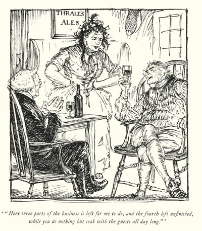 Ilustrace k Vicar of Wakefield od Olivera Goldsmitha (litho) od Edmund Joseph Sullivan