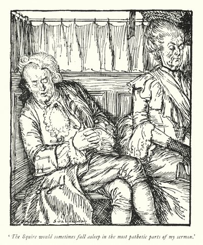 Ilustrace k Vicar of Wakefield od Olivera Goldsmitha (litho) od Edmund Joseph Sullivan