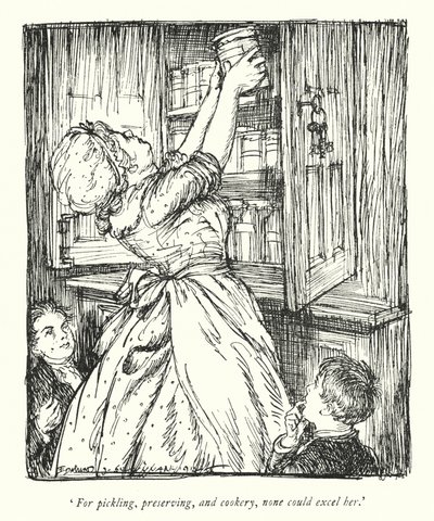 Ilustrace k Vicar of Wakefield od Olivera Goldsmitha (litho) od Edmund Joseph Sullivan