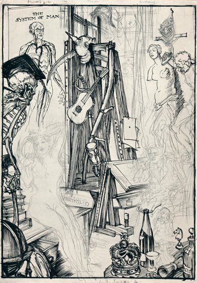 The Cartoonist - Stage IV, c1920 od Edmund Joseph Sullivan