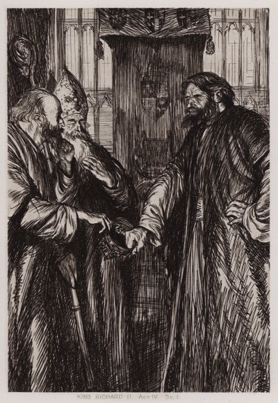Tragédie krále Richarda II., dějství IV, Sc 1 od Edmund Joseph Sullivan