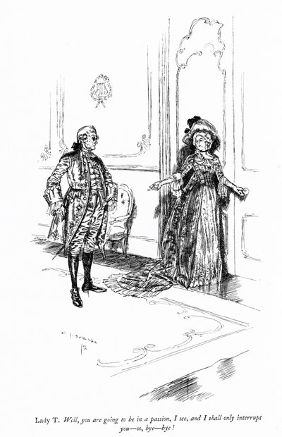 Ilustrace pro Sheridans Škola pro skandál od Edmund Joseph after Sullivan
