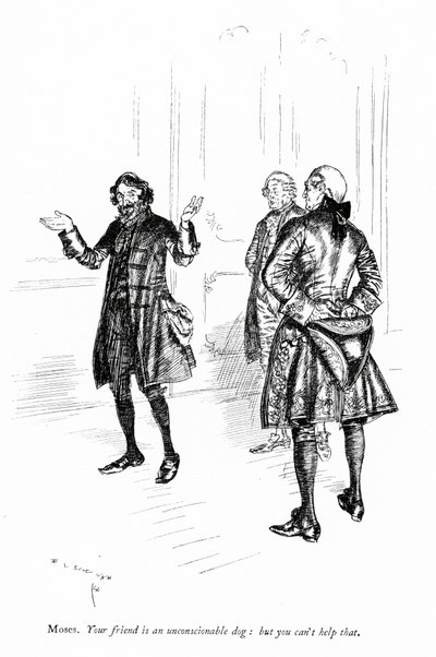 Ilustrace pro Sheridans Škola pro skandál od Edmund Joseph after Sullivan