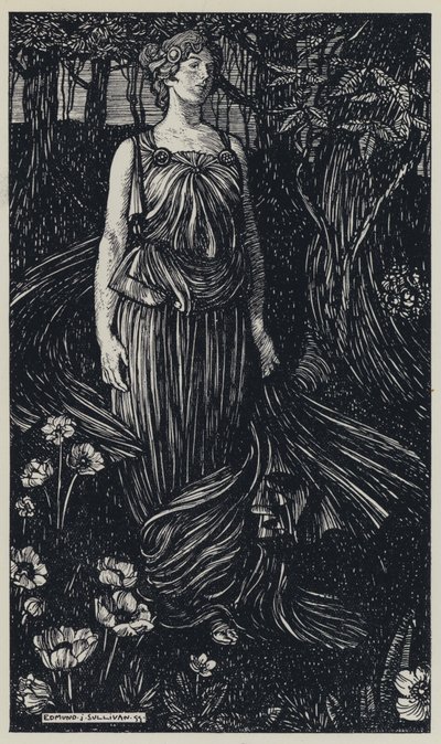 Tennyson, ilustrace pro Sen o spravedlivých ženách a jiné básně od Edmund Joseph after Sullivan