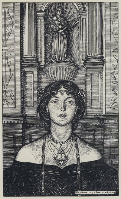 Tennyson, ilustrace pro Sen o spravedlivých ženách a jiné básně od Edmund Joseph after Sullivan