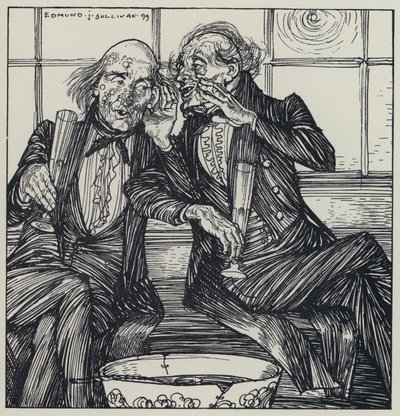 Tennyson, ilustrace pro Sen o spravedlivých ženách a jiné básně od Edmund Joseph after Sullivan