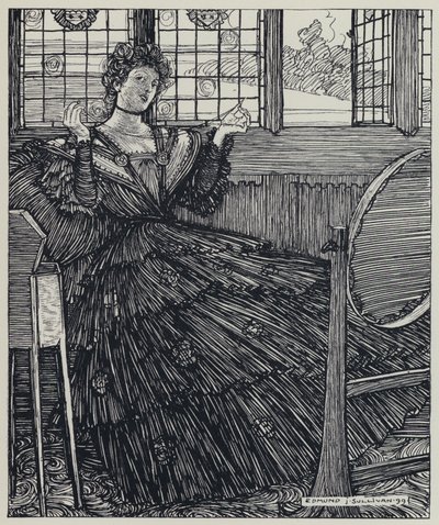 Tennyson, ilustrace pro Sen o spravedlivých ženách a jiné básně od Edmund Joseph after Sullivan