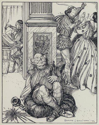 Tennyson, ilustrace pro Sen o spravedlivých ženách a jiné básně od Edmund Joseph after Sullivan