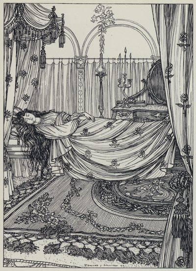 Tennyson, ilustrace pro Sen o spravedlivých ženách a jiné básně od Edmund Joseph after Sullivan