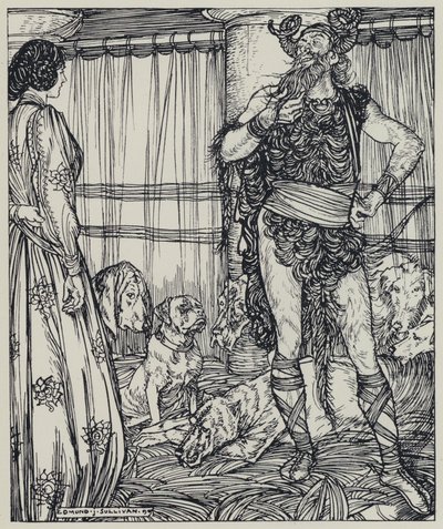 Tennyson, ilustrace pro Sen o spravedlivých ženách a jiné básně od Edmund Joseph after Sullivan