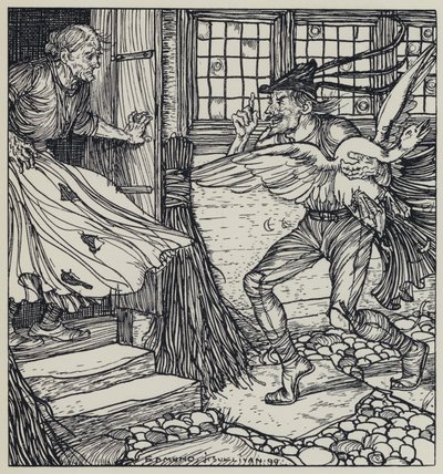 Tennyson, ilustrace pro Sen o spravedlivých ženách a jiné básně od Edmund Joseph after Sullivan