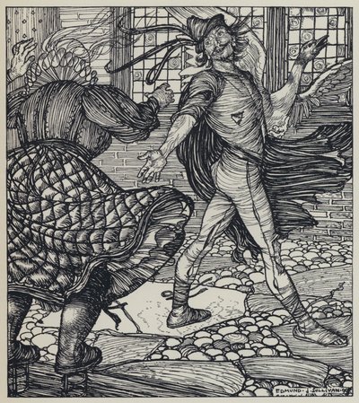 Tennyson, ilustrace pro Sen o spravedlivých ženách a jiné básně od Edmund Joseph after Sullivan