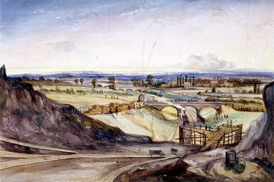 Celkový pohled na Hampstead, Londýn, 1837 od Edmund Marks