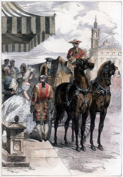 Dáma vycházející během „Londýnské sezóny“, 1856. od Edmund Morin