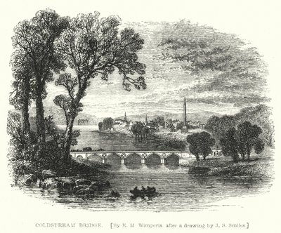 Coldstream Bridge (rytina) od Edmund Morison (after) Wimperis