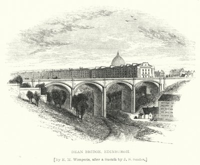 Dean Bridge, Edinburgh (rytina) od Edmund Morison (after) Wimperis